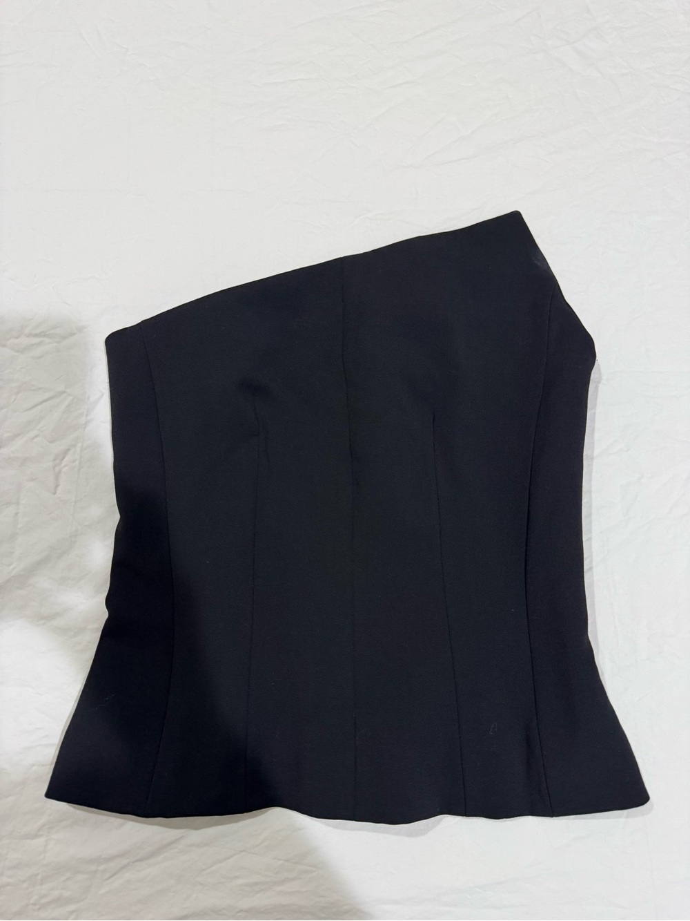 Zara Black Strapless Corset Bustier Top Size 4